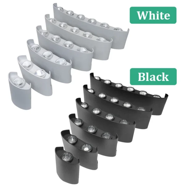 GItex LED Wall Lamp, Outdoor IP65 Waterproof Lighting for Porch, Modern Nordic Style for Indoor, Bedroom, Living Room, and Stairs