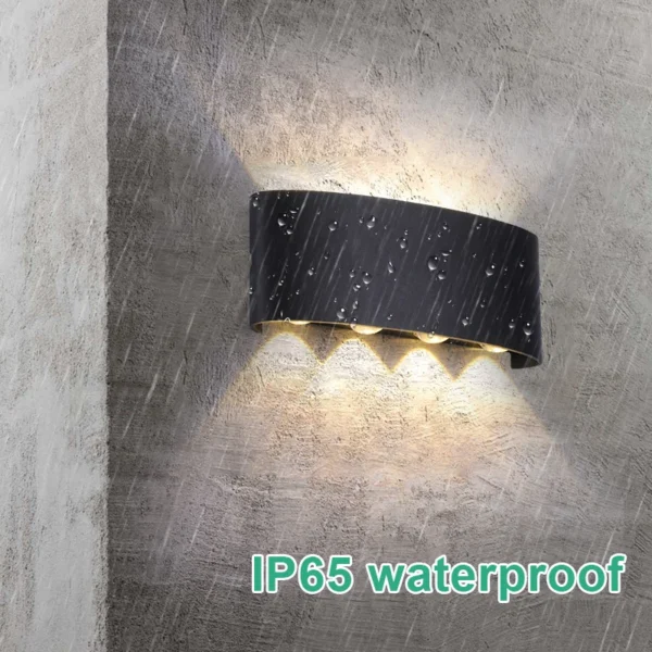 GItex LED Wall Lamp, Outdoor IP65 Waterproof Lighting for Porch, Modern Nordic Style for Indoor, Bedroom, Living Room, and Stairs
