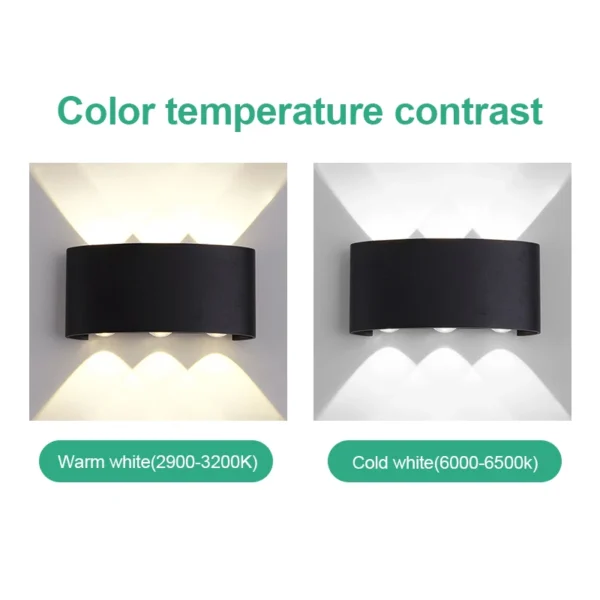 GItex LED Wall Lamp, Outdoor IP65 Waterproof Lighting for Porch, Modern Nordic Style for Indoor, Bedroom, Living Room, and Stairs