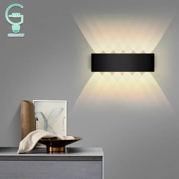 GItex LED Wall Lamp, Outdoor IP65 Waterproof Lighting for Porch, Modern Nordic Style for Indoor, Bedroom, Living Room, and Stairs