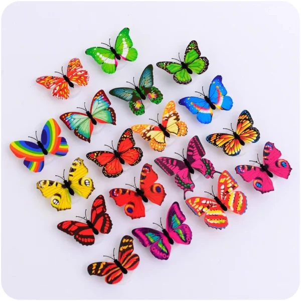 3D Butterfly LED Night Light, Colorful Wall Lamp for Decorative Play and Lighting Decor