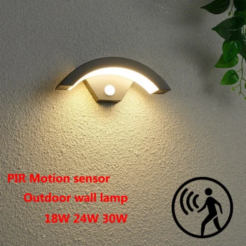 Modern Sensor LED Wall Lamp, Outdoor Waterproof Light for Front Door, Garden, and Porch, Indoor Wall Lighting