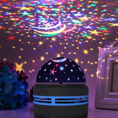 RGB Star Projector, Rotating Magic Ball Galaxy Light for Kids' Bedroom Decoration, LED Night Light