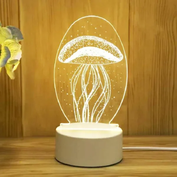 Romantic 3D LED Love Lamp, Night Light for Kids' Room, Wedding, Party, and Valentine's Day Decor