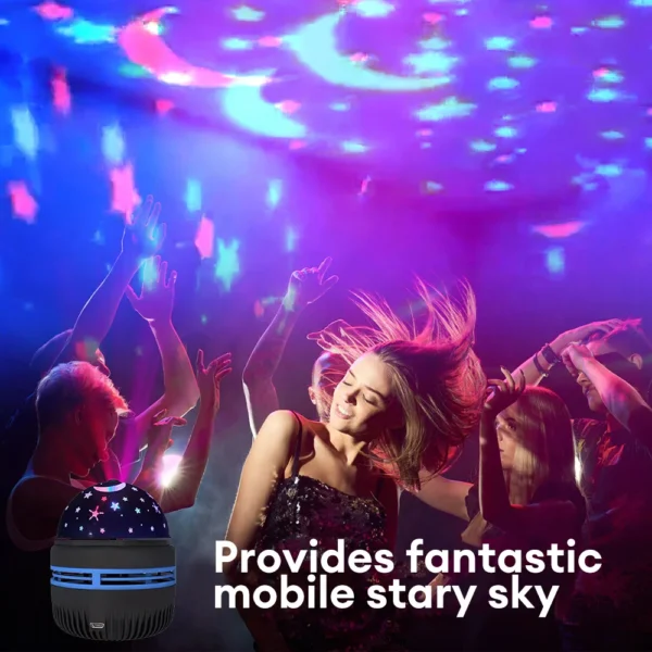 RGB Star Projector, Rotating Magic Ball Galaxy Light for Kids' Bedroom Decoration, LED Night Light