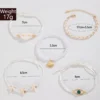 Tocona 5pcs Bohemian Imitation Pearl Bracelet Set for Women—Shell Beaded Bangles, Summer Beach Jewelry