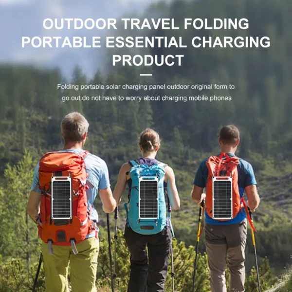 30W Waterproof Solar Panel with USB, Portable Battery Charger for Mobile Phones, Outdoor Hiking and Camping, 6.8V