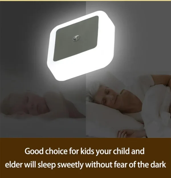 LED Night Light with Motion Sensor, Mini Wall Lamp for Bedroom, Hallway, and Stairs (EU/UK/US Plug)