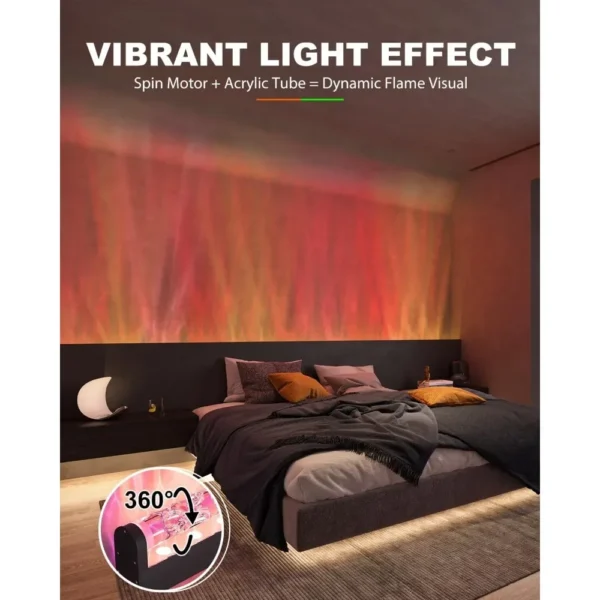 RGBW Dynamic Wave Wall Light, Color-Changing Aurora Washer Lamp with Remote & App, Ambient Light (1 Pack)