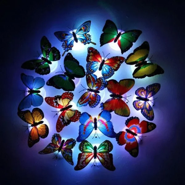 3D Butterfly LED Night Light, Colorful Wall Lamp for Decorative Play and Lighting Decor