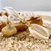 Tocona 5pcs Bohemian Imitation Pearl Bracelet Set for Women—Shell Beaded Bangles, Summer Beach Jewelry