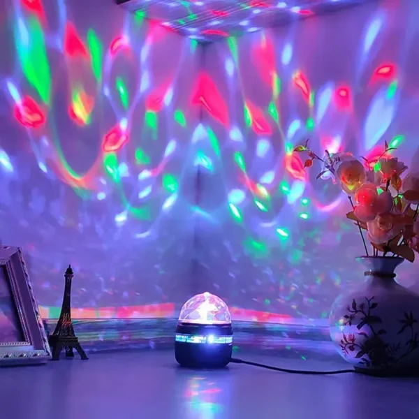 SanjiCook LED Starry Sky Projection Lamp, Rotating Magic Ball Night Light for Bedroom Decoration