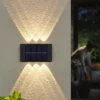 Solar Wall Lights, Up & Down LED Outdoor Lamps, Waterproof for Backyard, Garden, and Pathway