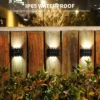 Solar Wall Lights, Up & Down LED Outdoor Lamps, Waterproof for Backyard, Garden, and Pathway