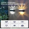 LED Solar Wall Lamp, Waterproof Outdoor Light for Home and Garden Decoration