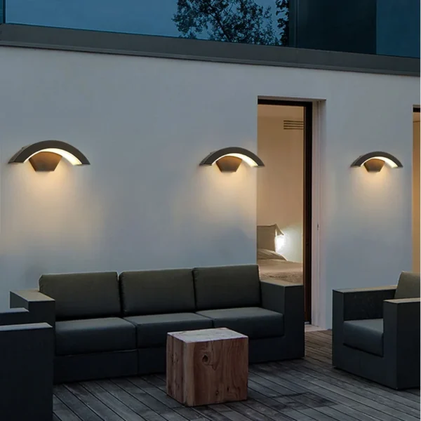 Modern Sensor LED Wall Lamp, Outdoor Waterproof Light for Front Door, Garden, and Porch, Indoor Wall Lighting