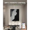 RGBW Dynamic Wave Wall Light, Color-Changing Aurora Washer Lamp with Remote & App, Ambient Light (1 Pack)
