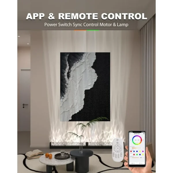 RGBW Dynamic Wave Wall Light, Color-Changing Aurora Washer Lamp with Remote & App, Ambient Light (1 Pack)