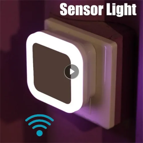 LED Night Light with Motion Sensor, Mini Wall Lamp for Bedroom, Hallway, and Stairs (EU/UK/US Plug)