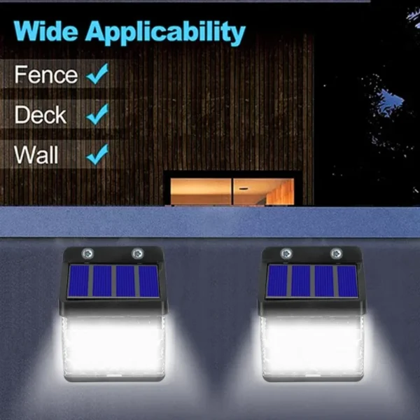LED Solar Wall Lamps, Outdoor Motion Sensor Lights, Waterproof Garden and Street Lighting, Security Decor Lights