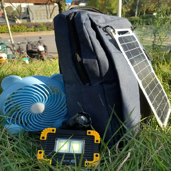 30W Waterproof Solar Panel with USB, Portable Battery Charger for Mobile Phones, Outdoor Hiking and Camping, 6.8V