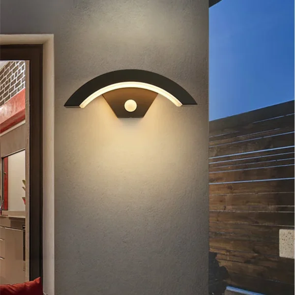 Modern Sensor LED Wall Lamp, Outdoor Waterproof Light for Front Door, Garden, and Porch, Indoor Wall Lighting
