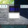 LED Solar Wall Lamps, Outdoor Motion Sensor Lights, Waterproof Garden and Street Lighting, Security Decor Lights