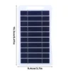 2W 5V Portable Solar Panel, USB Charger for Mobile Phones and Power Banks, Outdoor Camping