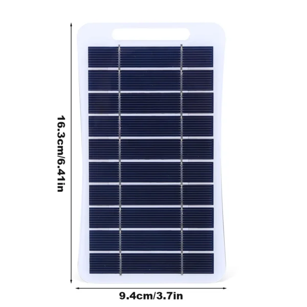 2W 5V Portable Solar Panel, USB Charger for Mobile Phones and Power Banks, Outdoor Camping