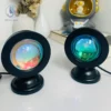 USB Sunset Lamp, 16-Color LED Projector Night Light for Bedroom, Rainbow Atmosphere Wall Decoration