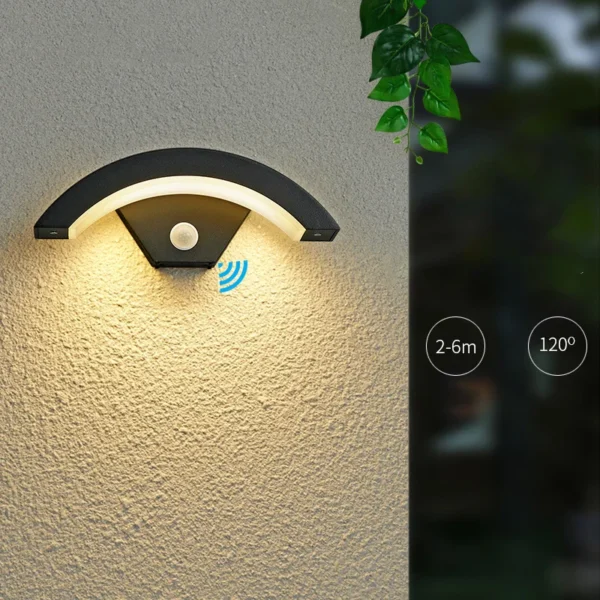 Modern Sensor LED Wall Lamp, Outdoor Waterproof Light for Front Door, Garden, and Porch, Indoor Wall Lighting