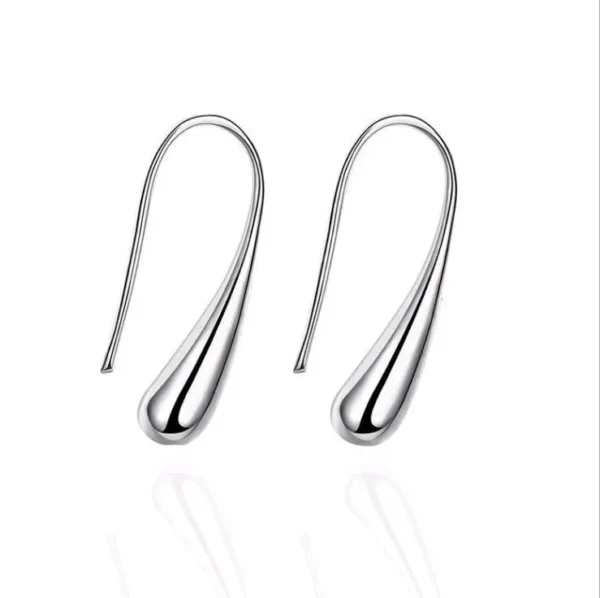 S925 Silver Water Drop Jewelry Set for Women—Earrings, Ring, Bracelet, Simple and Stylish Gift