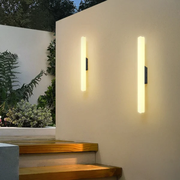 Outdoor Garden Waterproof Wall Lamp, LED Light, Modern Nordic Style for Living Room, TV Background, IP65, 110/220V