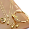 S925 Silver Water Drop Jewelry Set for Women—Earrings, Ring, Bracelet, Simple and Stylish Gift