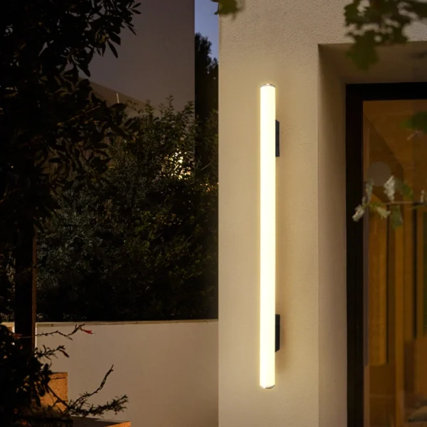 Outdoor Garden Waterproof Wall Lamp, LED Light, Modern Nordic Style for Living Room, TV Background, IP65, 110/220V