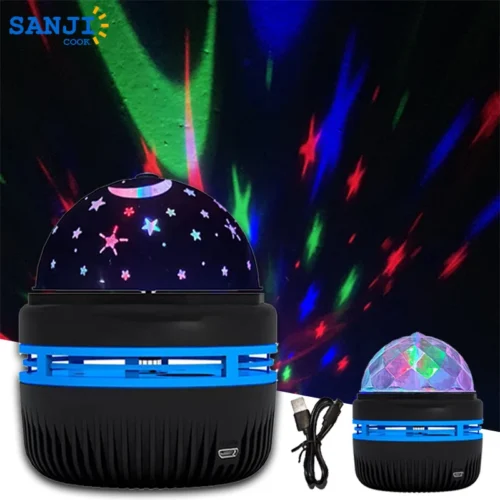 SanjiCook LED Starry Sky Projection Lamp, Rotating Magic Ball Night Light for Bedroom Decoration