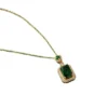 Luxury Emerald Jewelry Set, Women’s Bridal Zircon Earrings and Ring Set