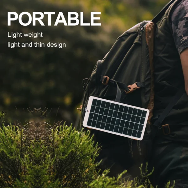 10W 5V USB Solar Panel Charger, 900MA Portable Power System for Mobile Phones, Outdoor Emergency Use