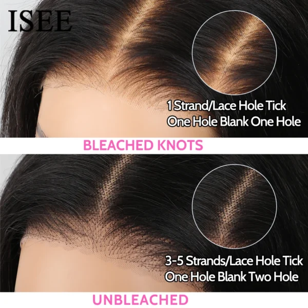 Wear Go Glueless Wig ISEE Hair Malayaisn Straight 6x4 HD Lace Wig Preplucked Human Wigs Ready To Go Pre Cut Pre Bleached Knots