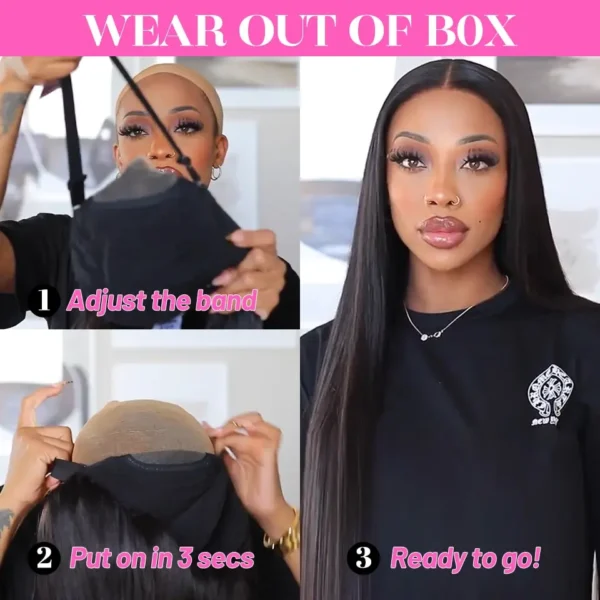 Wear Go Glueless Wig ISEE Hair Malayaisn Straight 6x4 HD Lace Wig Preplucked Human Wigs Ready To Go Pre Cut Pre Bleached Knots