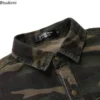 New 2024 Men's Denim Shirts Fashion Soft Lapel Camouflage Shirt Jacket Man Casual Slim Outdoor Climbing Cowboy Tops Shirt Male