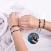 Personalized Circle Photo Bracelet Custom Projection Picture Bracelets Couple Memorial Jewelry Christmas Gift for Women Men