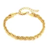 Twisted Rope Chain Stainless Steel Bracelet for Men & Women – Valentine's Gift