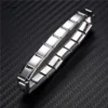 EXCXY Women's 9mm Italian Elastic Charm Stainless Steel Bracelet